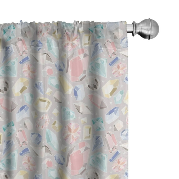 Ambesonne Pastel Curtains, Colorful Vivid, Pair of 28"x95", Multicolor