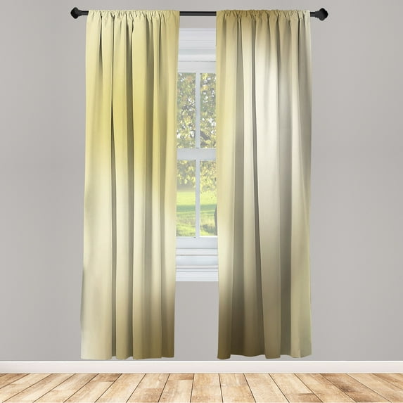Ambesonne Pastel Curtains, Daydream Fantasy Abstract, Pair of 28"x63", Khaki