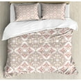 thumbnail image 1 of Ambesonne Pastel Duvet Cover Set, Geometrical, Queen, Beige Pink White, 1 of 3