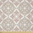 thumbnail image 1 of Ambesonne Pastel Fabric by the Yard Microfiber, Geometrical, 10 Yards, Beige Pink White, 1 of 2