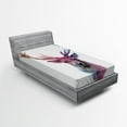 thumbnail image 1 of Ambesonne Pastel Fitted Sheet, Antlers Wild Nature, Twin XL Size, Pink Lilac, 1 of 2