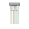 thumbnail image 1 of Ambesonne Pastel Fitted Sheet & Pillow Sham Set, Striped Classic Pattern, Twin, Multicolor, 1 of 2