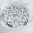 thumbnail image 1 of Ambesonne Pastel Floral Fitted Round Tablecloth, Branches Magnolia Art, 56"- 60" Diameter, Soft Blue and Dark Purple, 1 of 5