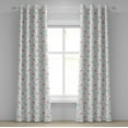 thumbnail image 1 of Ambesonne Pastel Grommet Curtain, Clouds Raindrops Winter, 50" x 120", Pale Blue Blush Grey, 1 of 6