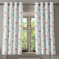 thumbnail image 1 of Ambesonne Pastel Grommet Curtain, Clouds Raindrops Winter, 50" x 63", Pale Blue Blush Grey, 1 of 6