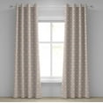 thumbnail image 1 of Ambesonne Pastel Grommet Curtain, Geometrical, 50" x 96", Beige Pink White, 1 of 6