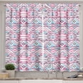 thumbnail image 1 of Ambesonne Pastel Kitchen Curtains, Aztec Inspired Ikat Seem, 55"x45", Pink Pale Blue Purple, 1 of 1