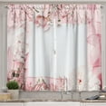 thumbnail image 1 of Ambesonne Pastel Kitchen Curtains, Romantic Flowers and Ribbon, 55"x30", Rose Blush and Fawn, 1 of 1