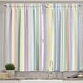 thumbnail image 1 of Ambesonne Pastel Kitchen Curtains, Striped Classic Pattern, 55"x39", Multicolor, 1 of 2