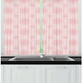 thumbnail image 1 of Ambesonne Pastel Kitchen Curtains, Traditional Mosaic Pattern, 55"x45", Pale Pink White, 1 of 3