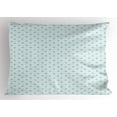 thumbnail image 1 of Ambesonne Pastel Pillow Sham, Forget Me Not Flowers Retro, 26" X 20", Pale Blue and Green, 1 of 2