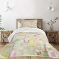 thumbnail image 1 of Ambesonne Pastel Quilted Bedspread Set 2 Pcs, Retro Polka Dots Funky, Twin Size, Multicolor, 1 of 5