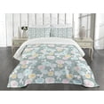 thumbnail image 1 of Ambesonne Pastel Quilted Bedspread Set 3 Pcs, Ornate Spring Yard Theme, Queen Size, Multicolor, 1 of 5