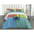 thumbnail image 1 of Ambesonne Pastel Quilted Bedspread Set 3 Pcs, Retro Camera Hipster, Queen Size, Multicolor, 1 of 5