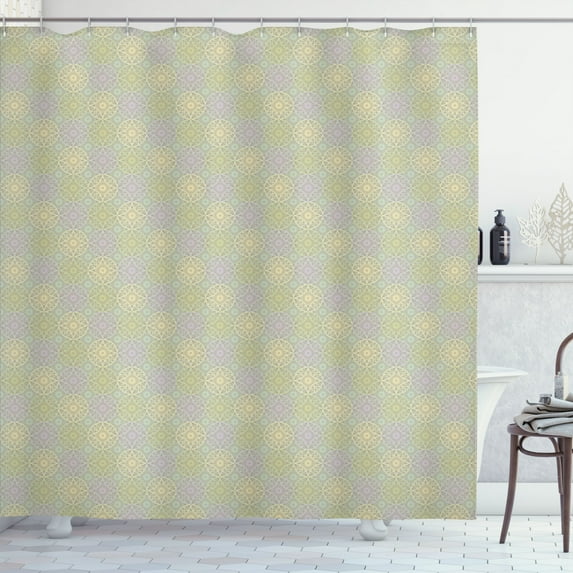 Ambesonne Pastel Shower Curtain, Mandala Style Free, 69"Wx70"L, Multicolor