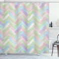 thumbnail image 1 of Ambesonne Pastel Shower Curtain, Parquet Herringbone Soft, 69"Wx84"L, Multicolor, 1 of 3