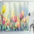 thumbnail image 1 of Ambesonne Pastel Shower Curtain, Tulips Flower Bed Park, 69"Wx84"L, Multicolor, 1 of 3