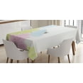 thumbnail image 1 of Ambesonne Pastel Tablecloth Rectangular Table Cover, Colorful Gerbera Daisies, 60"x84", Pale Green and Pale Blue, 1 of 4