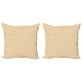 thumbnail image 1 of Ambesonne Pastel Throw Pillow Cover 2 Pack, Sketchy Stains Brush Strokes, 16", Pale Camel and Rose, 1 of 2