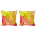 thumbnail image 1 of Ambesonne Pastel Throw Pillow Cover 2 Pack, Spring Yard Watercolors, 24", Apple Green Marigold, 1 of 7
