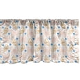 thumbnail image 1 of Ambesonne Pastel Window Valance, Butterflies and Flowers Art, 42" x 12", Off White and Multicolor, 1 of 3