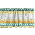 thumbnail image 1 of Ambesonne Pastel Window Valance, Hand Drawn Tribal Motifs, 54" X 12", Teal Orange Pale Yellow, 1 of 3