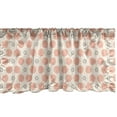 thumbnail image 1 of Ambesonne Pastel Window Valance, Symmetric Hatched Rounds, 42" x 18", Salmon Charcoal Grey, 1 of 3