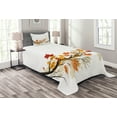 thumbnail image 1 of Ambesonne Pastoral Quilted Bedspread Set 2 Pcs, Autumn Tree Branches, Twin Size, Marigold Dark Orange, 1 of 3