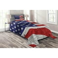 thumbnail image 1 of Ambesonne Patriotic Quilted Coverlet 2 Pcs, America Patriotic Day, Twin Size, Navy Blue Red White, 1 of 2