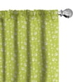thumbnail image 1 of Ambesonne Paw Print Window Curtains, Dog and Cat Footsteps Art, Each 28" W x 63" L, Apple Green and White, 1 of 4