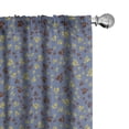 thumbnail image 1 of Ambesonne Paw Print 4-Panel Curtains, Many Animal Foot Marks, 56"x84", Ceil Blue Khaki and Redbrown, 1 of 4