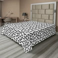 thumbnail image 1 of Ambesonne Paw Print Flat Sheet, Animal Feet Sign Pattern, Full Size, White and Charcoal Grey, 1 of 1