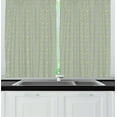 thumbnail image 1 of Ambesonne Paw Print Kitchen Curtains, Minimalist Animal Marks, 55"x45", Sage Green Orange and Cream, 1 of 1