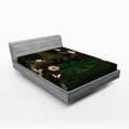 thumbnail image 1 of Ambesonne Peace Fitted Sheet, Forest with Candle, Queen Size, Green Brown, 1 of 2