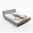 thumbnail image 1 of Ambesonne Peace Fitted Sheet, Meditating Girl Mandala, Queen Size, Multicolor, 1 of 2