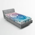 thumbnail image 1 of Ambesonne Peace Fitted Sheet, Ying Yang Mandala, Twin Size, Pink Blue, 1 of 2