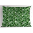 thumbnail image 1 of Ambesonne Peace Pillow Sham, Tropic Plants Pattern, 26" X 20", Hunter Green, 1 of 2