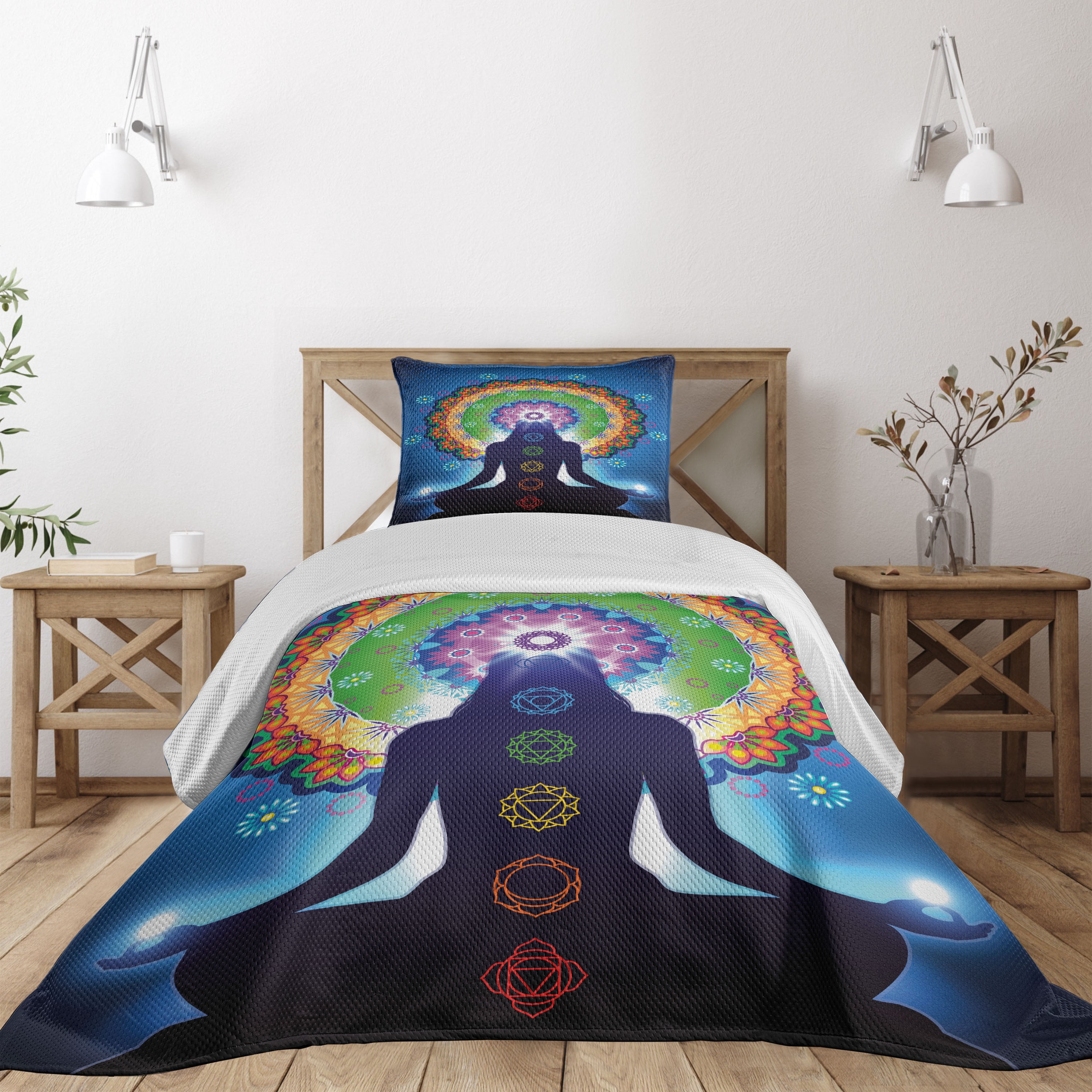 Vibrant Mandala Peace Quilted Door Cover NCU0XD1620