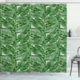 thumbnail image 1 of Ambesonne Peace Shower Curtain, Tropic Plants Pattern, 69"Wx84"L, Hunter Green, 1 of 5