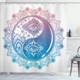 thumbnail image 1 of Ambesonne Peace Shower Curtain, Ying Yang Mandala, 69"Wx84"L, Pink Blue, 1 of 5
