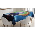 thumbnail image 1 of Ambesonne Peace Tablecloth Rectangular Table Cover, Mandala Yoga, 60"x90", Multicolor, 1 of 4