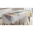 thumbnail image 1 of Ambesonne Peace Tablecloth Rectangular Table Cover, Meditating Girl Mandala, 60"x90", Multicolor, 1 of 4