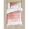 thumbnail image 1 of Ambesonne Peach Duvet Cover Set, Hand Drawn Watercolor Style with Brush Strokes with Ombre Effect Print, Decorative 2 Piece Bedding Set with 1 Pillow Sham, Twin Size, White Coral, 1 of 3