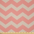 thumbnail image 1 of Ambesonne Peach Fabric by the Yard Microfiber, Chevron Zigzag Vintage, 5 Yards, Coral Peach, 1 of 1