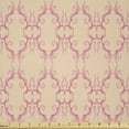 thumbnail image 1 of Ambesonne Peach Fabric by the Yard Microfiber, Soft Toned Victorian Lattice, 1 Yard, Pale Peach and Pink, 1 of 2