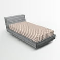 thumbnail image 1 of Ambesonne Peach Fitted Sheet, Stripes with Squares, Twin XL Size, Peach Cream, 1 of 2
