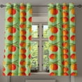 thumbnail image 1 of Ambesonne Peach Grommet Curtain, Mellow Organic Delicacy, 50" x 54", Green Orange Vermilion, 1 of 6