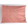 thumbnail image 1 of Ambesonne Peach Pillow Sham, Antique Lace Style Ombre, 36" X 20", Coral, 1 of 2