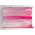 thumbnail image 1 of Ambesonne Peach Pillow Sham, Feminine Toned Brush Strokes, 26" X 20", Pink Hot Pink, 1 of 2