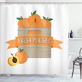 thumbnail image 1 of Ambesonne Peach Shower Curtain, Fresh Ripe Fruits in a Box, 69"Wx70"L, Apricot Dusk and White, 1 of 5